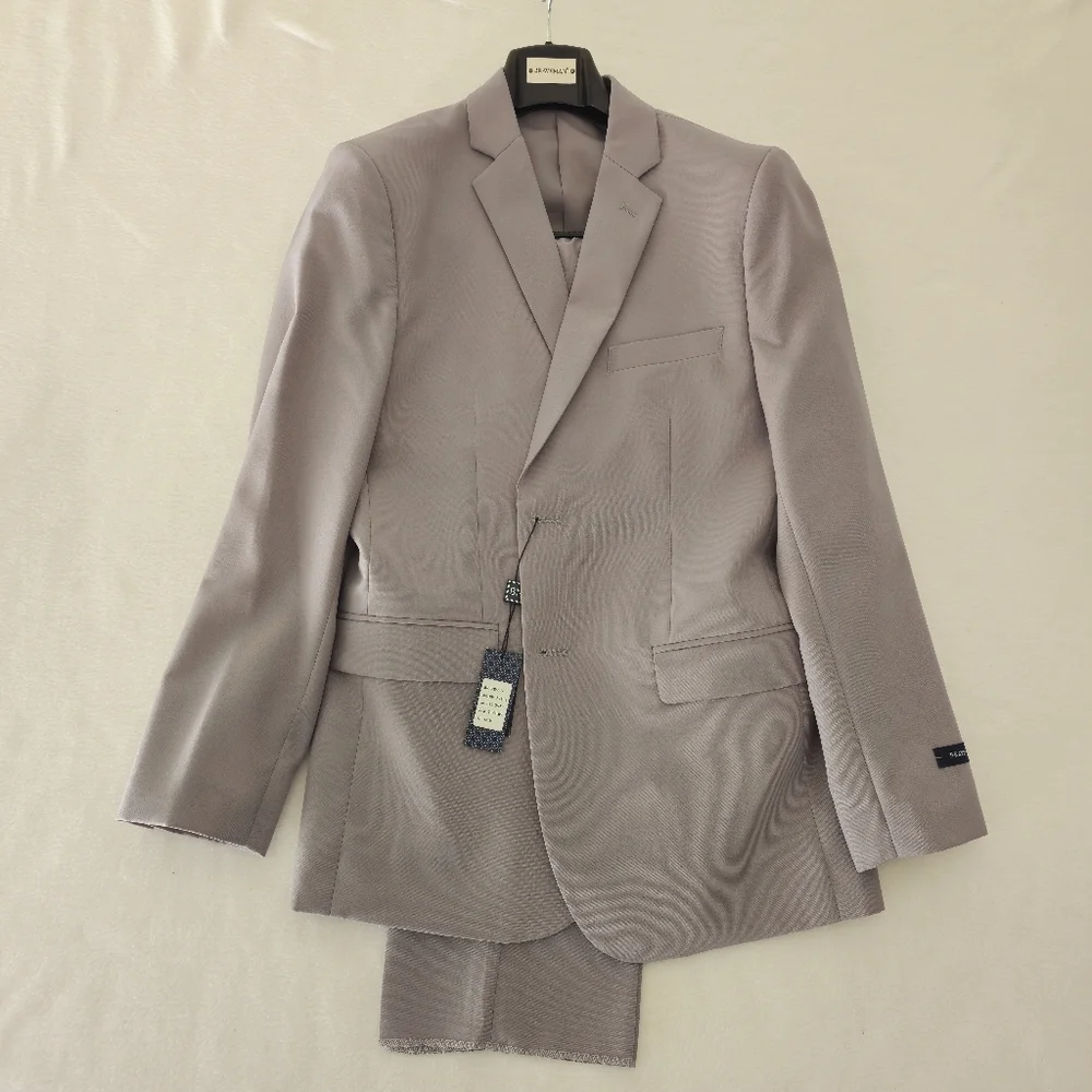 BRAVENAN Classic Light Gray Suit